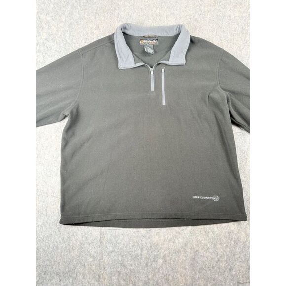 Free Country 1/4 Zip Fleece Jacket Mens Size XL Black 100% Polyester Long Sleeve - Picture 1 of 6
